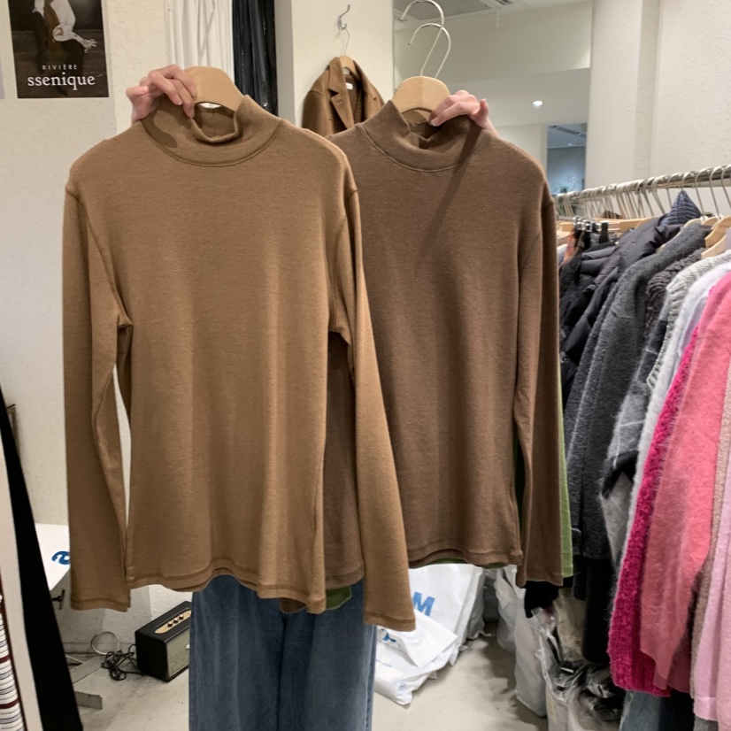 SSEMIENNE東大門㊣直郵女裝新款真品長袖T恤安哥拉羊毛衫高領SSENIQUE長袖T恤