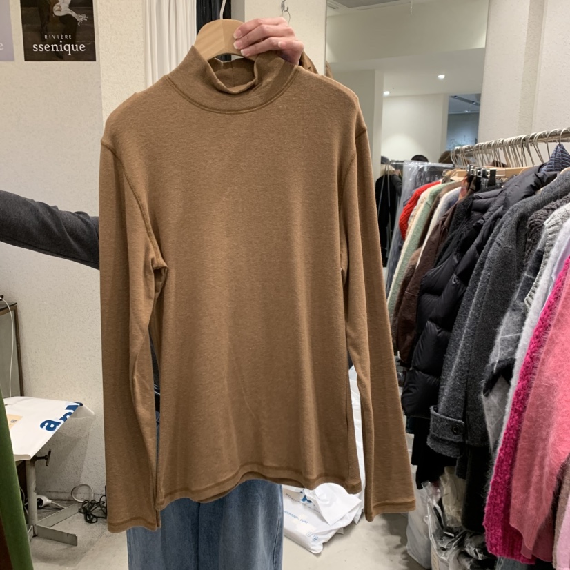 SSEMIENNE東大門㊣直郵女裝新款真品長袖T恤安哥拉羊毛衫高領SSENIQUE長袖T恤圖色2
