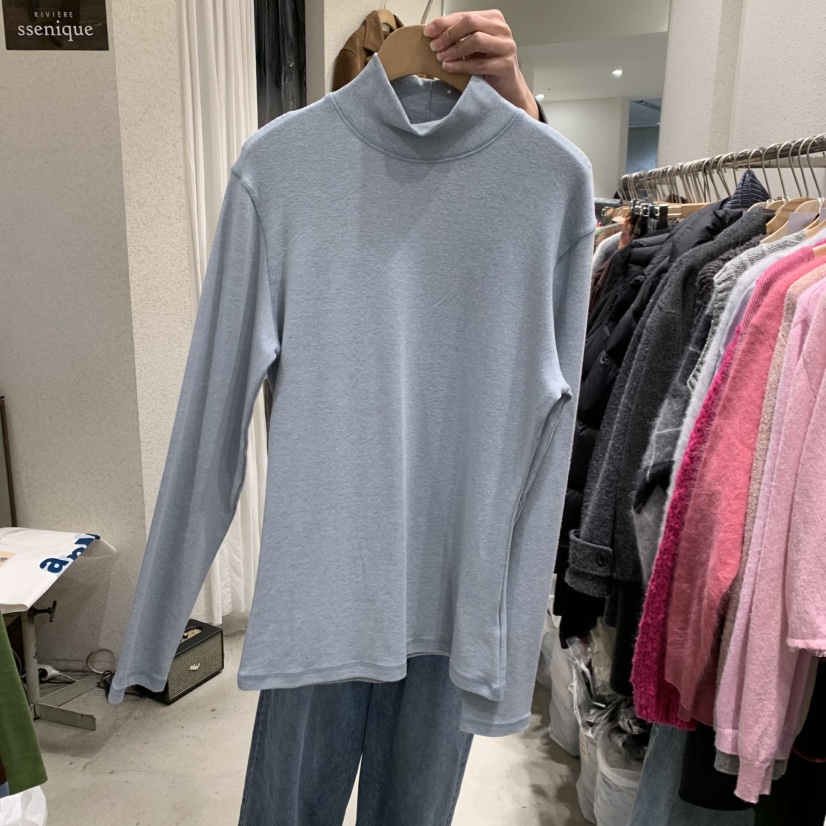SSEMIENNE東大門㊣直郵女裝新款真品長袖T恤安哥拉羊毛衫高領SSENIQUE長袖T恤圖色6