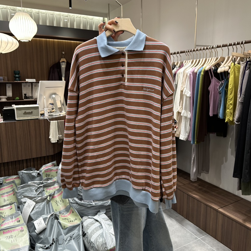 BABYTOUCH韓國直郵㊣女裝新款人氣熱賣25秋冬推薦長袖T恤加絨BABYTOUCH長袖T恤