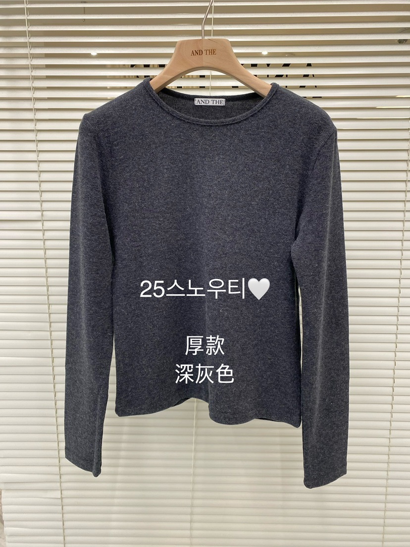 AND THE東大門㊣代購女士新款時尚人氣熱賣推薦休閑長袖T恤AND THE長袖T恤圖色4