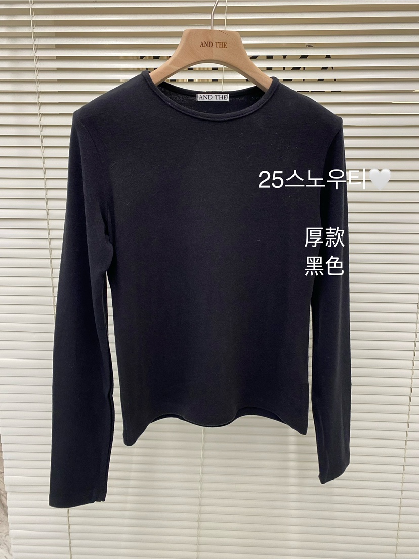 AND THE東大門㊣代購女士新款時尚人氣熱賣推薦休閑長袖T恤AND THE長袖T恤圖色5