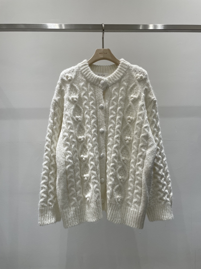 RE STYLE-Q東大門㊣直郵女士新品熱賣休閑25秋冬針織衫開衫RE STYLE針織衫