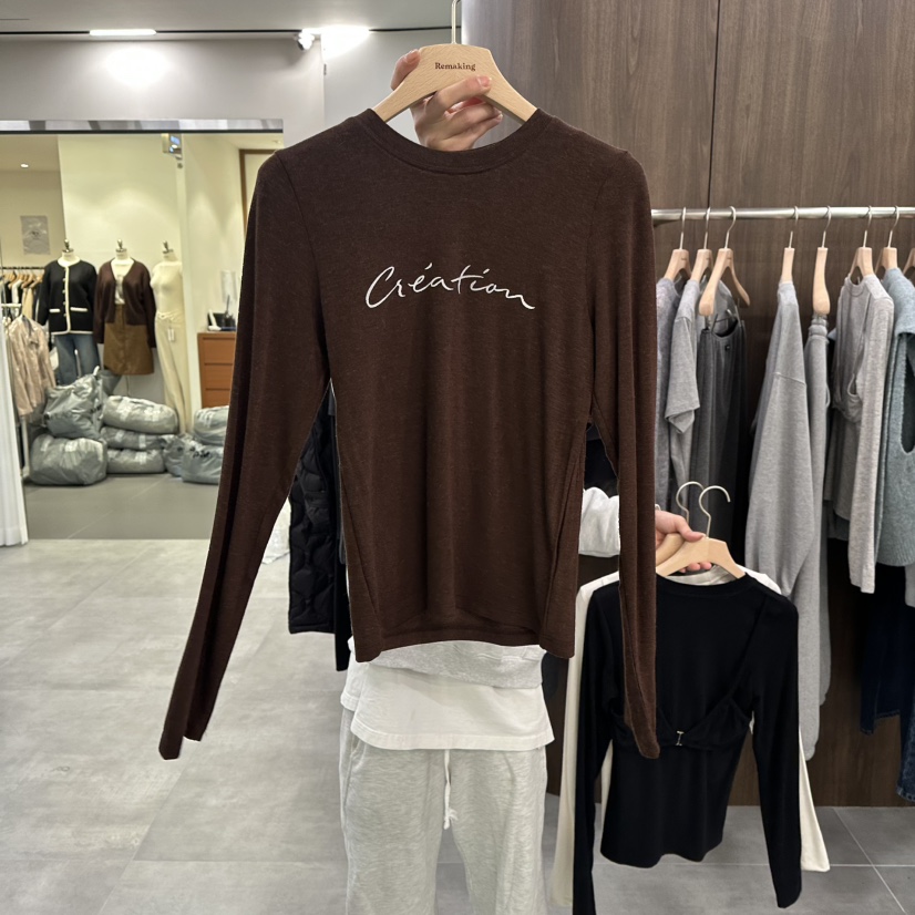 URBANSTORY/REMAKING韓國直郵㊣女裝新款真品職業25秋冬長袖T恤Remaking/URBANSTORY長袖T恤圖色3