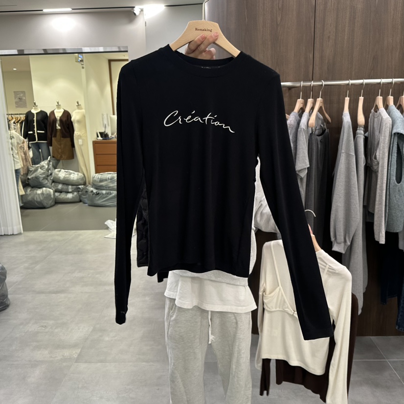 URBANSTORY/REMAKING韓國直郵㊣女裝新款真品職業25秋冬長袖T恤Remaking/URBANSTORY長袖T恤圖色4