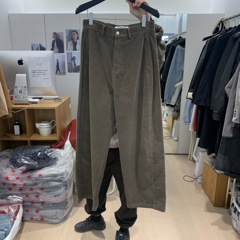 THE STARDUST東大門㊣代購女裝新款休閑時尚熱賣休閑褲燈芯絨THE STARDUST休閑褲圖色2