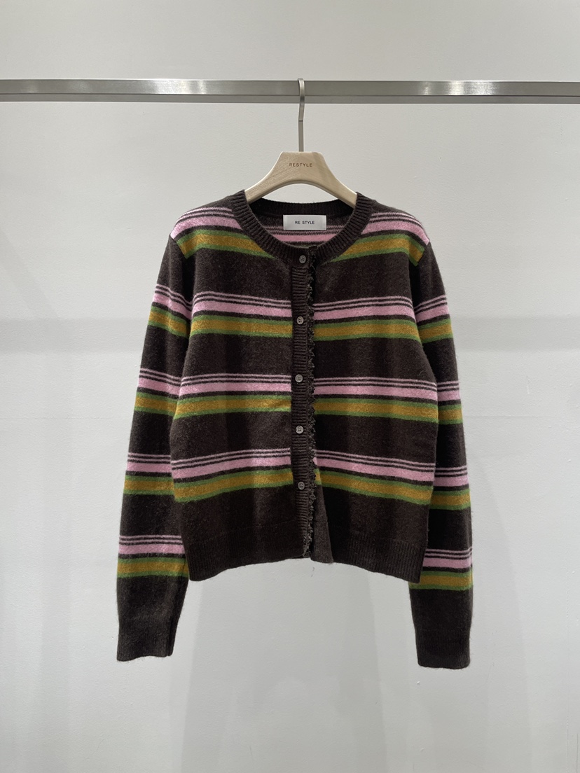 RE STYLE-Q韓國直郵㊣女士新款推薦真品人氣25秋冬針織衫開衫RE STYLE針織衫