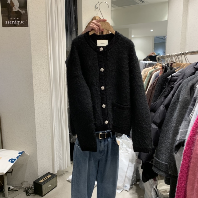 SSEMIENNE韓國直郵㊣女裝新品真品時尚職業25秋冬針織衫復古SSENIQUE針織衫