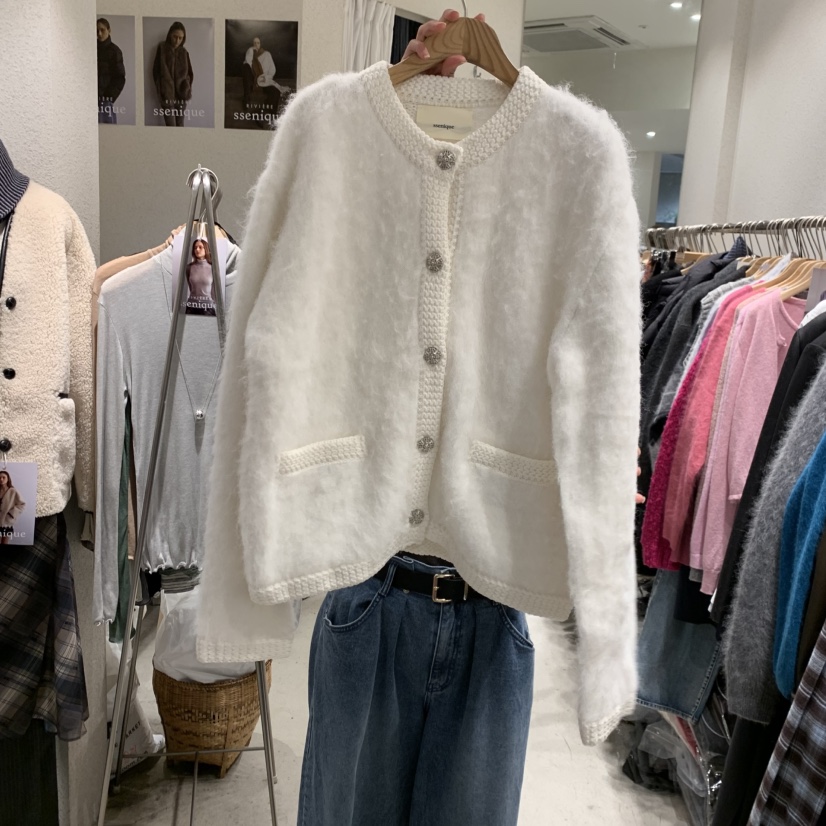 SSEMIENNE韓國直郵㊣女裝新品真品時尚職業25秋冬針織衫復古SSENIQUE針織衫圖色2