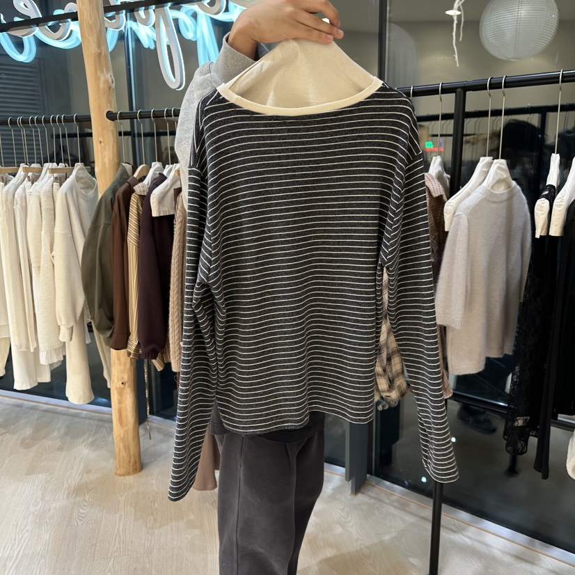 COPINER東大門㊣代購女士新品25秋冬推薦休閑熱賣真品長袖T恤COPINER長袖T恤