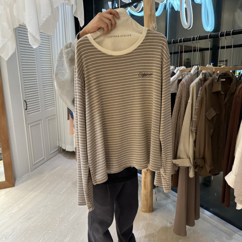 COPINER東大門㊣代購女士新品25秋冬推薦休閑熱賣真品長袖T恤COPINER長袖T恤