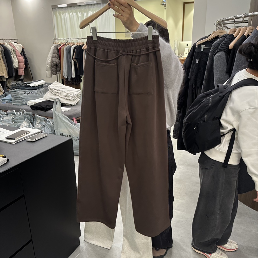 URBANSTORY/REMAKING東大門㊣直郵女裝新款時尚休閑褲含腰繩加絨腰帶Remaking/URBANSTORY休閑褲