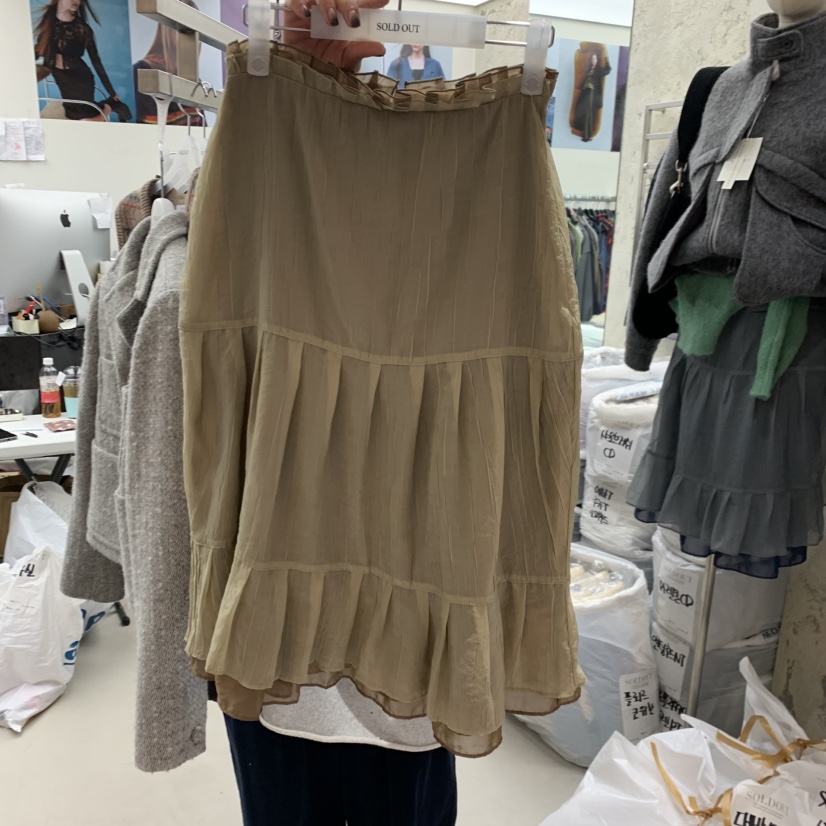 SOLD OUT韓國代購㊣女裝新款25秋冬職業推薦熱賣半身裙中短裙SOLD OUT半身裙/中短裙圖色2