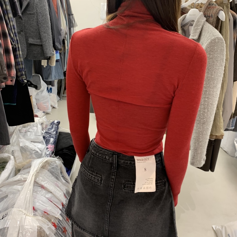 SOLD OUT韓國代購㊣女裝新品休閑真品25秋冬職業推薦長袖T恤SOLD OUT長袖T恤