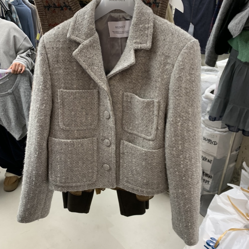 SOLD OUT東大門㊣實拍女裝新品時尚人氣25秋冬熱賣休閑夾克SOLD OUT夾克圖色2