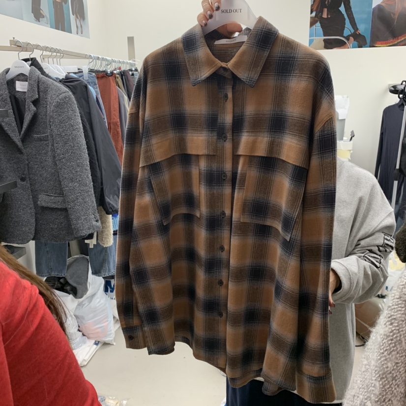 SOLD OUT韓國代購㊣女士新品推薦25秋冬休閑時尚襯衫蕾絲衫SOLD OUT襯衫/蕾絲衫圖色3