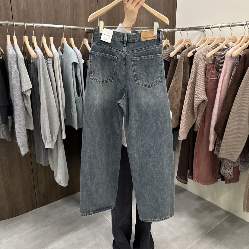 URBANSTORY/REMAKING韓國代購㊣女士新款熱賣真品休閑牛仔褲Remaking/URBANSTORY牛仔褲