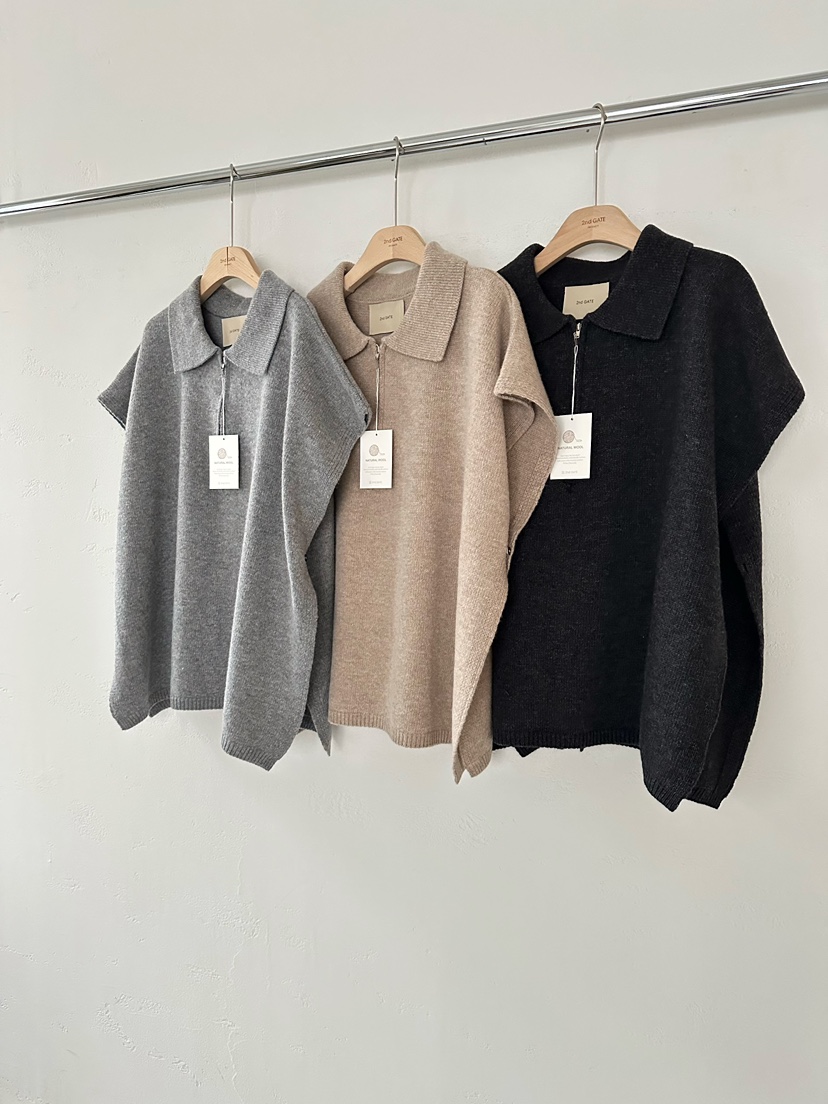 2ND GATE韓國直郵㊣女士新品時尚人氣職業休閑針織衫羊毛披肩2ND GATE針織衫