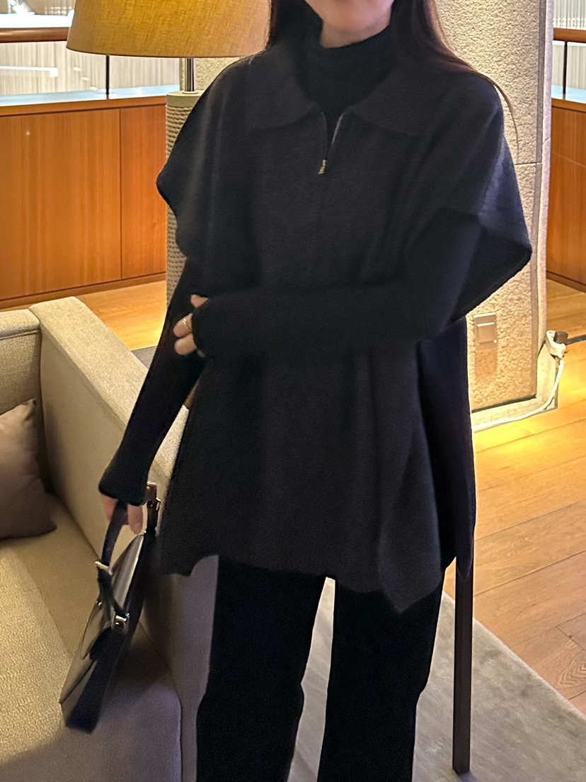 2ND GATE韓國直郵㊣女士新品時尚人氣職業休閑針織衫羊毛披肩2ND GATE針織衫