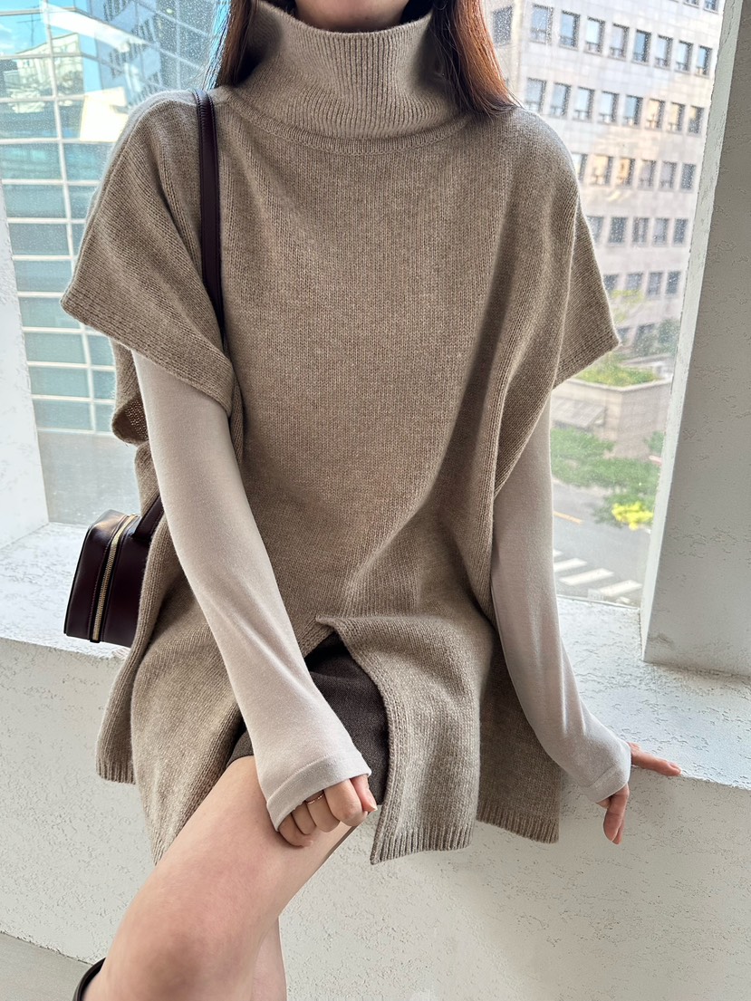 2ND GATE韓國直郵㊣女士新品時尚人氣職業休閑針織衫羊毛披肩2ND GATE針織衫