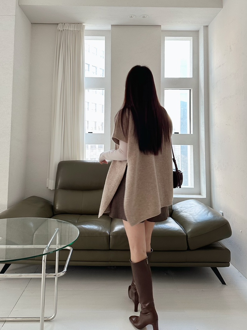 2ND GATE韓國直郵㊣女士新品時尚人氣職業休閑針織衫羊毛披肩2ND GATE針織衫