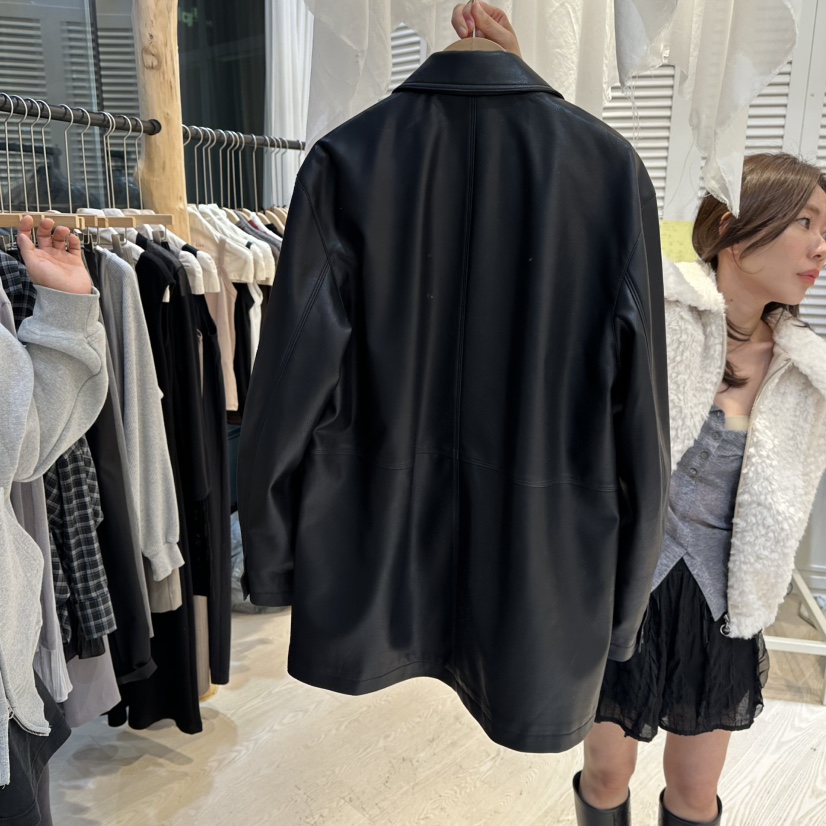 COPINER東大門㊣直郵女裝新品25秋冬熱賣推薦真品職業休閑皮衣COPINER皮衣