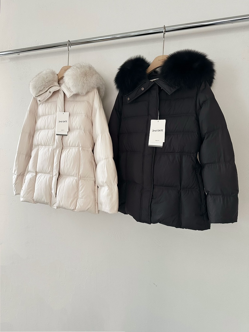 2ND GATE東大門㊣代購女士新品真品25秋冬短款羽絨服含腰帶鵝絨2ND GATE短款羽絨服