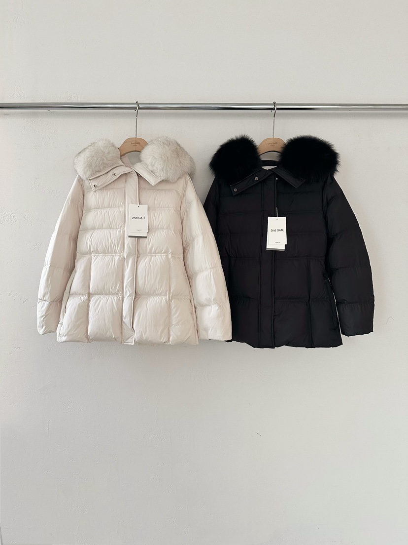 2ND GATE東大門㊣代購女士新品真品25秋冬短款羽絨服含腰帶鵝絨2ND GATE短款羽絨服