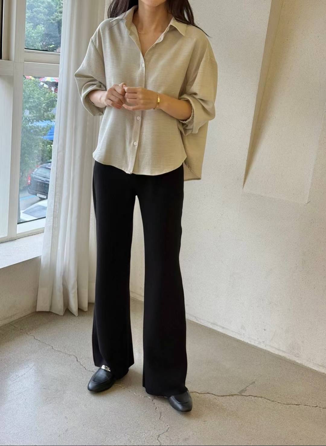 1mm韓國代購㊣女裝新品25秋冬推薦人氣真品熱賣職業休閑休閑褲1mm休閑褲圖色3