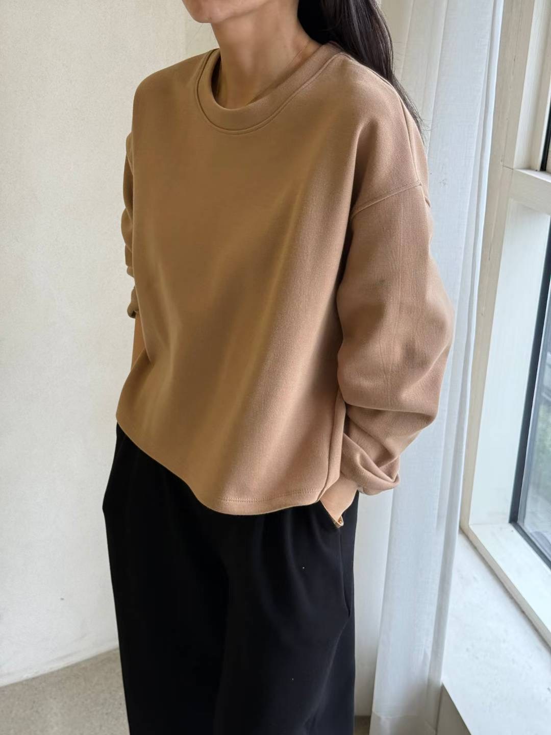 1mm東大門㊣直郵女士新品熱賣時尚休閑25秋冬職業推薦長袖T恤1mm長袖T恤