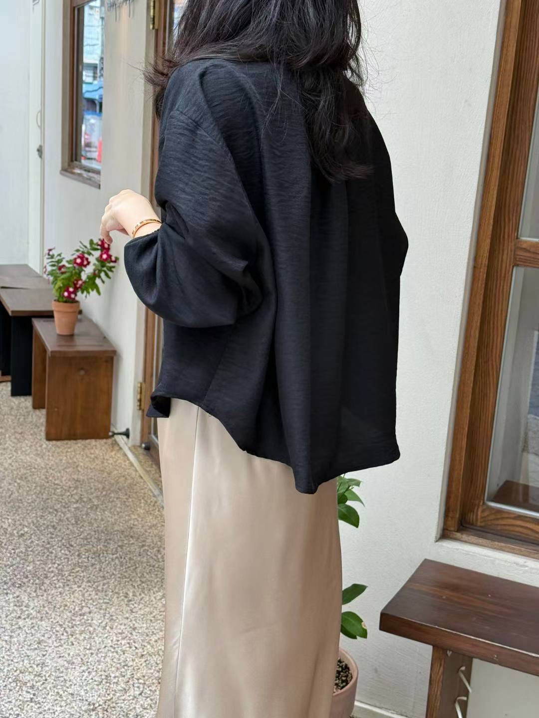 1mm東大門㊣實拍女士新款25秋冬推薦人氣休閑熱賣襯衫蕾絲衫1mm襯衫/蕾絲衫