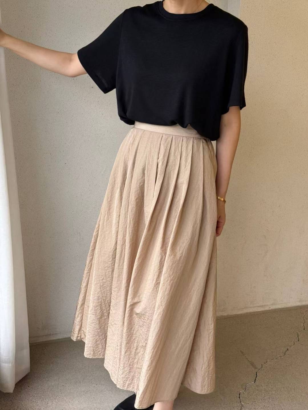 1mm韓國直郵㊣女裝新品真品休閑25秋冬職業熱賣推薦時尚長裙1mm長裙