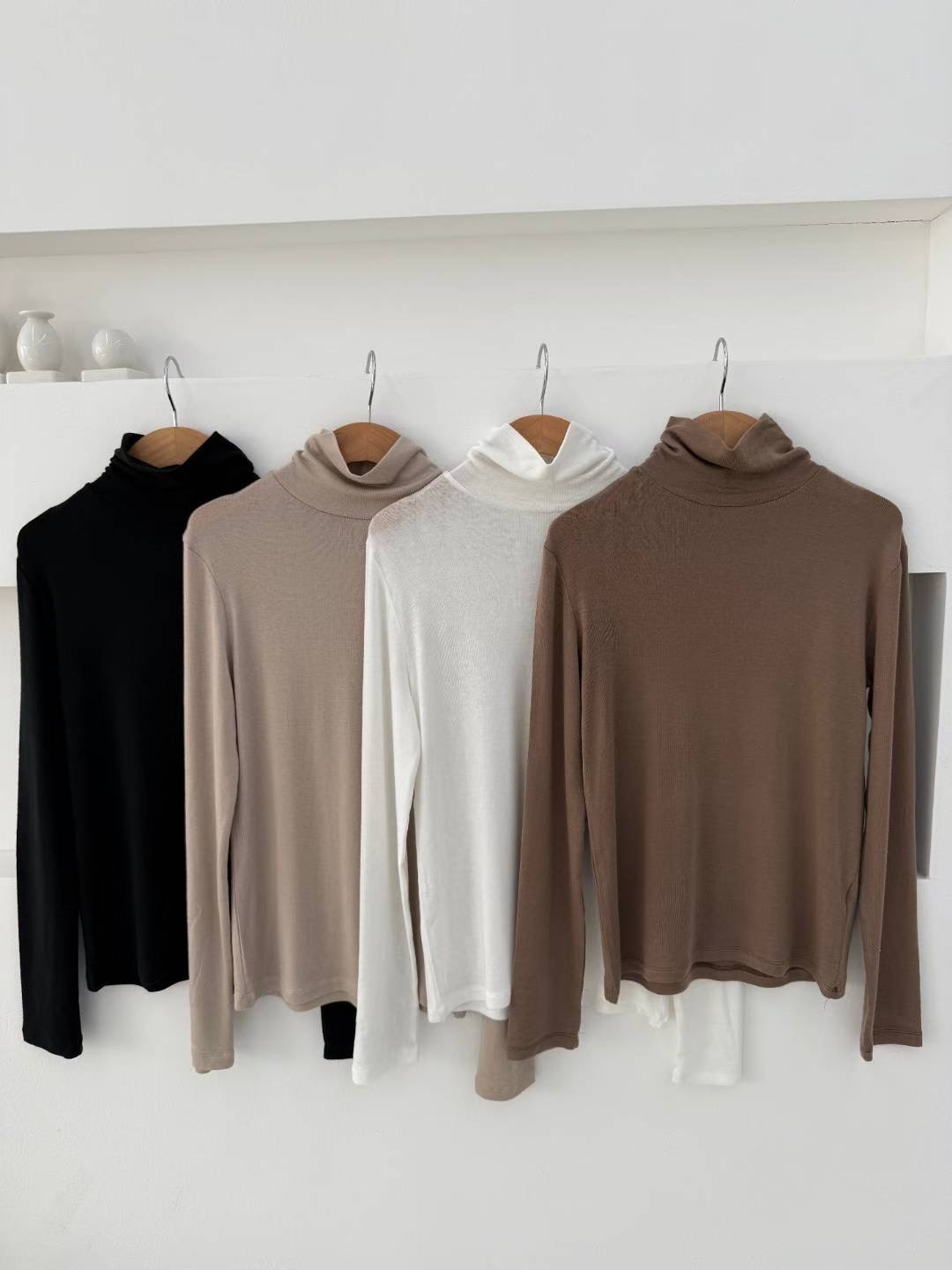 1mm東大門㊣直郵女裝新品推薦休閑真品時尚長袖T恤不含披肩1mm長袖T恤圖色2左二色