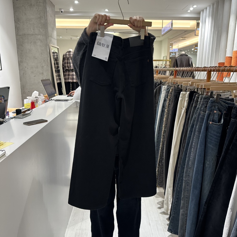 GRAYMELLOW韓國直郵㊣女裝新品職業時尚人氣推薦真品牛仔褲GRAYMELLOW牛仔褲