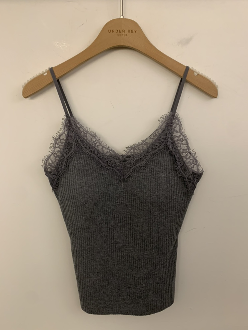 UNDER KEY東大門㊣實拍女裝新品推薦休閑職業時尚吊帶背心UNDER KEY吊帶/背心圖色2灰色