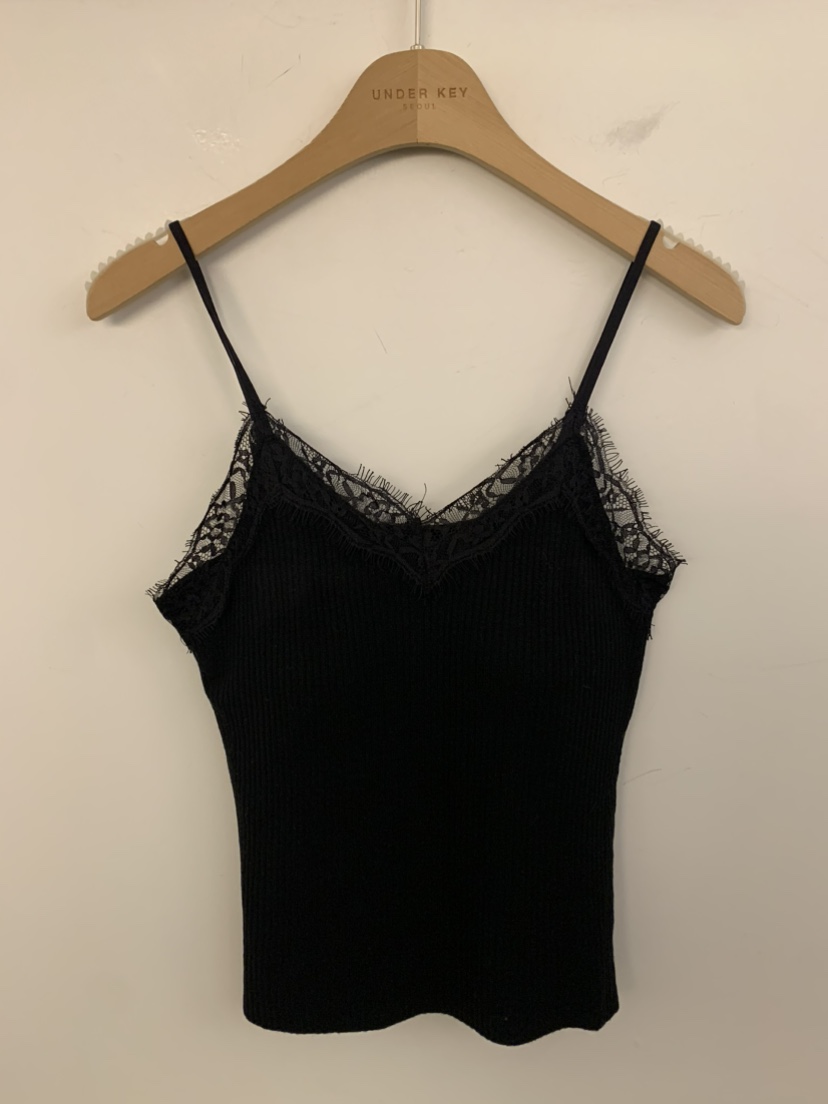 UNDER KEY東大門㊣實拍女裝新品推薦休閑職業時尚吊帶背心UNDER KEY吊帶/背心圖色3黑色