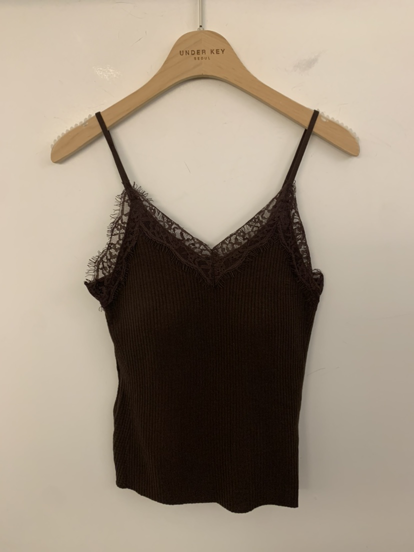 UNDER KEY東大門㊣實拍女裝新品推薦休閑職業時尚吊帶背心UNDER KEY吊帶/背心圖色4棕色