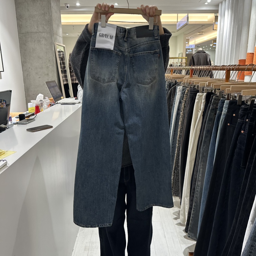 GRAYMELLOW韓國直郵㊣女士新款25秋冬時尚職業真品熱賣牛仔褲GRAYMELLOW牛仔褲