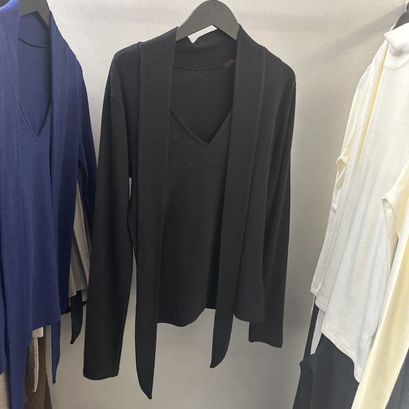 PROJECT WAVE-P東大門㊣直郵女士新品熱賣推薦長袖T恤假兩件PROJECT WAVE長袖T恤圖色4黑色