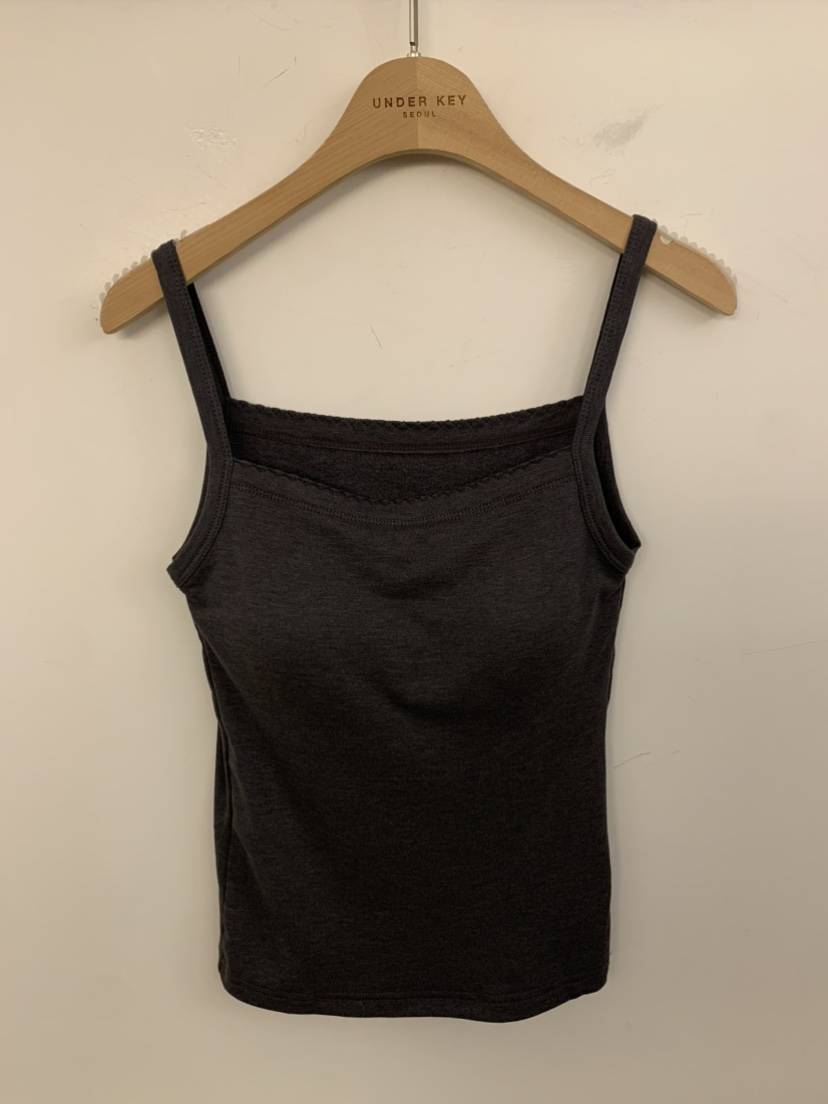 UNDER KEY東大門㊣實拍女裝新品25秋冬熱賣職業人氣吊帶背心UNDER KEY吊帶/背心圖色4墨色