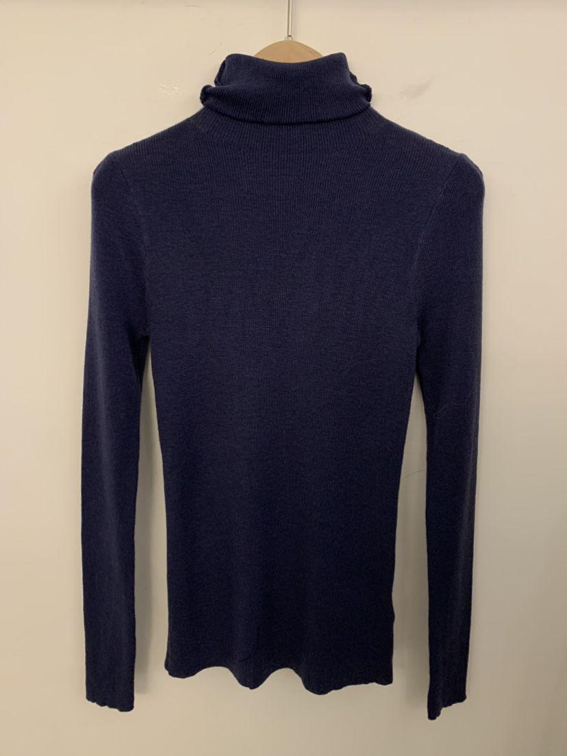 UNDER KEY東大門㊣代購女裝新品熱賣人氣推薦真品長袖T恤羊毛UNDER KEY長袖T恤圖色4深藍色