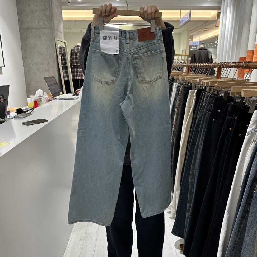 GRAYMELLOW東大門㊣代購女士新品人氣時尚25秋冬推薦牛仔褲GRAYMELLOW牛仔褲
