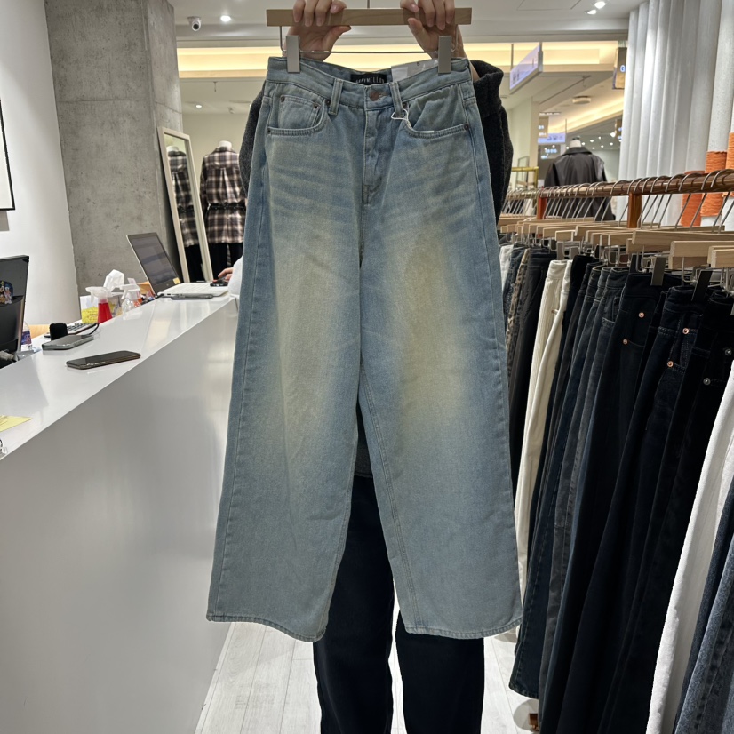 GRAYMELLOW東大門㊣代購女士新品人氣時尚25秋冬推薦牛仔褲GRAYMELLOW牛仔褲圖色1