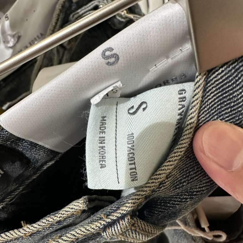 GRAYMELLOW韓國代購㊣女裝新品25秋冬人氣時尚熱賣職業牛仔褲GRAYMELLOW牛仔褲