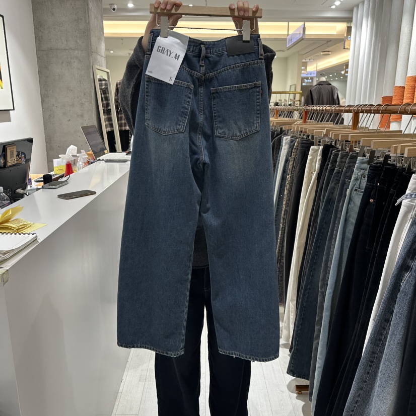 GRAYMELLOW韓國代購㊣女裝新款休閑熱賣推薦25秋冬真品牛仔褲GRAYMELLOW牛仔褲