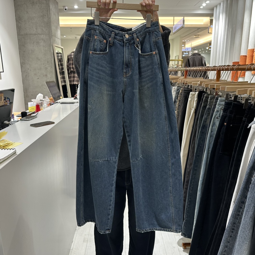 GRAYMELLOW韓國代購㊣女裝新款休閑熱賣推薦25秋冬真品牛仔褲GRAYMELLOW牛仔褲