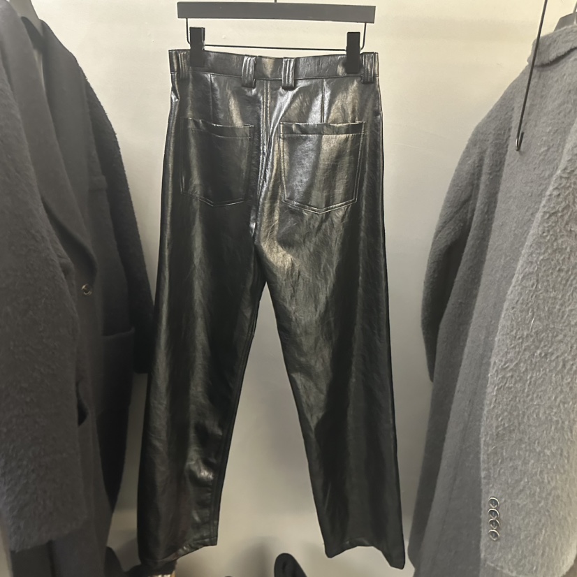 PROJECT WAVE-P東大門㊣直郵女裝新款推薦職業休閑褲皮革PROJECT WAVE休閑褲