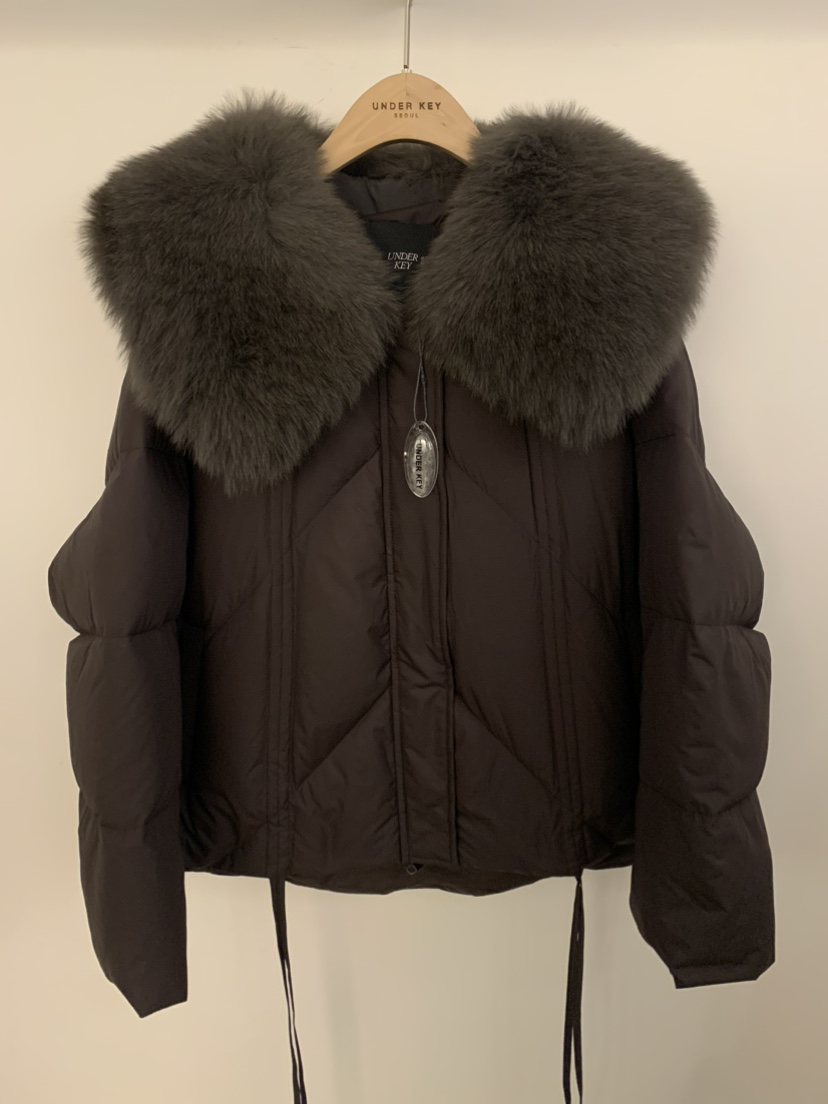 UNDER KEY東大門㊣實拍女裝新款職業真品熱賣短款羽絨服狐貍UNDER KEY短款羽絨服圖色3