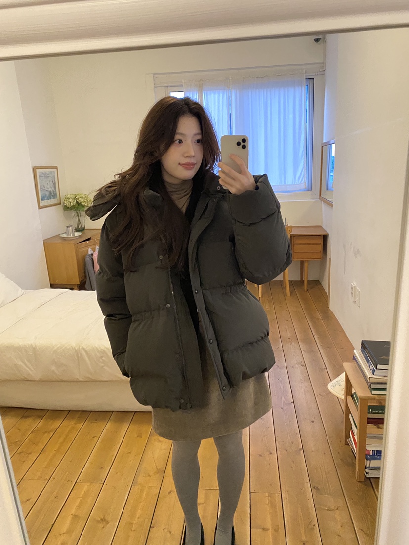 ERUME韓國直郵㊣女士新品時尚職業推薦休閑真品熱賣短款棉服ERUME短款棉服