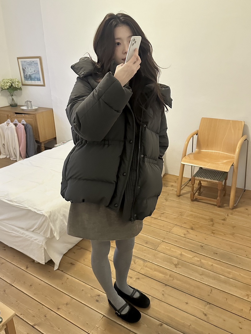 ERUME韓國直郵㊣女士新品時尚職業推薦休閑真品熱賣短款棉服ERUME短款棉服